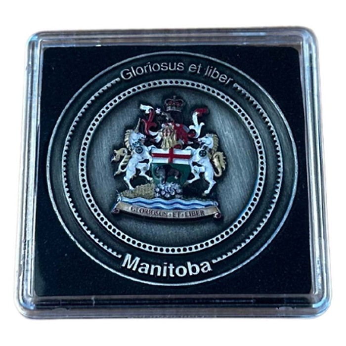 Pièce de collection édition limitée pour le Manitoba dans une capsule QUADRUM