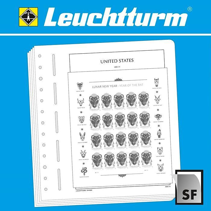 Leuchtturm SF Feuilles préimprimées, USA minifeuille