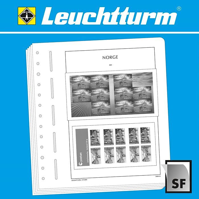 LEUCHTTURM SF Vordruckblätter Norwegen Markenheftchen