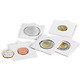 Etuis carton MATRIX, blanc,diamètre intérieur 37,5 mm, autocollants, paquet de 100