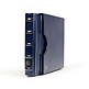 LEUCHTTURM Reliure à barre rotative design classique, avec étui de protection, bleu