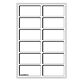 Plateau L avec 12 cases carrées (95 x 47 mm), bordeaux, paquet de 2